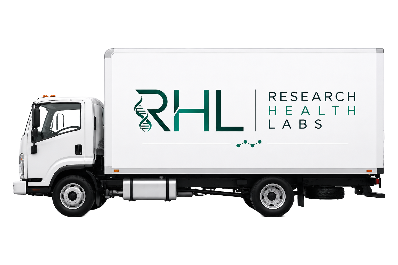 Research Health Labs branded delivery truck